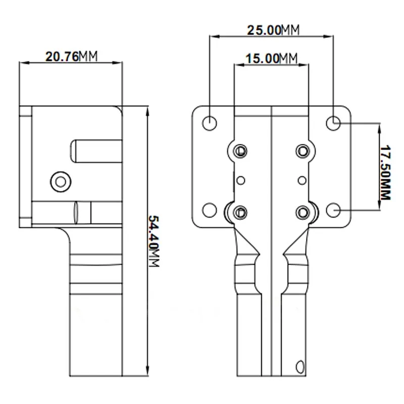 2PCS 25g Mini Metal Worm Servo Electric Retractable Landing Gear 113/77mm For RC Fixed Wing Drone DIY Replacement Parts