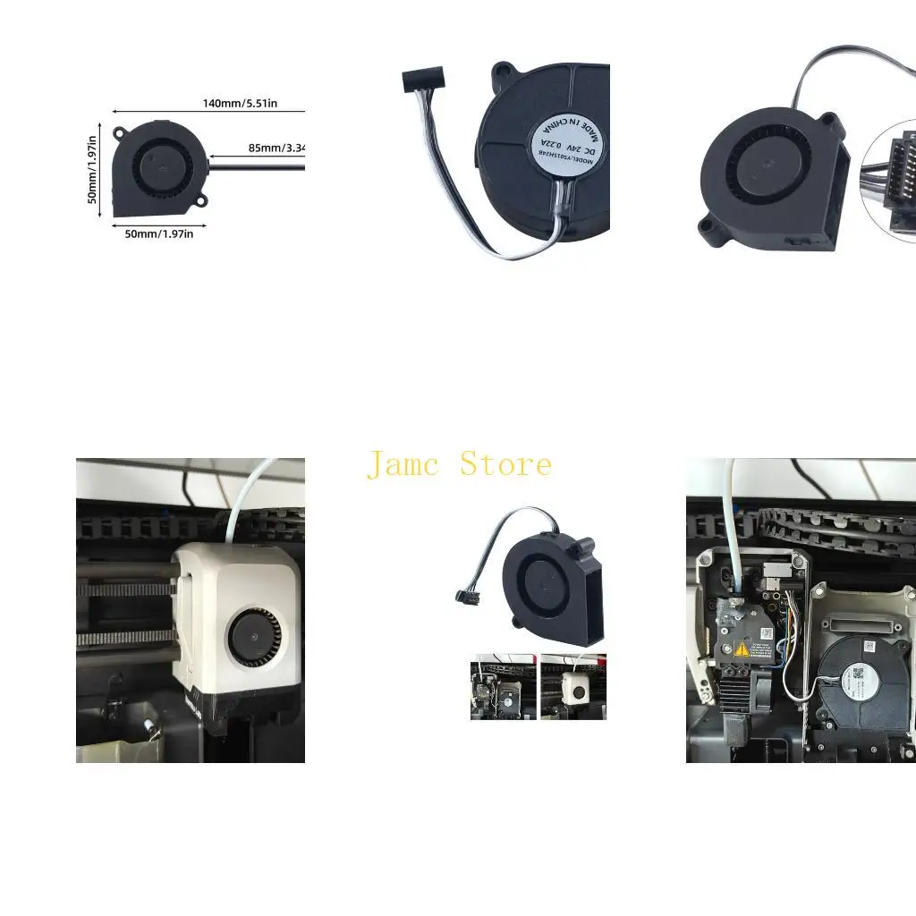 LX0B 24V 5015 Model Cooling Radiator Cooling Fan 50X50X15Mm for P1P/P1S 3D Printer