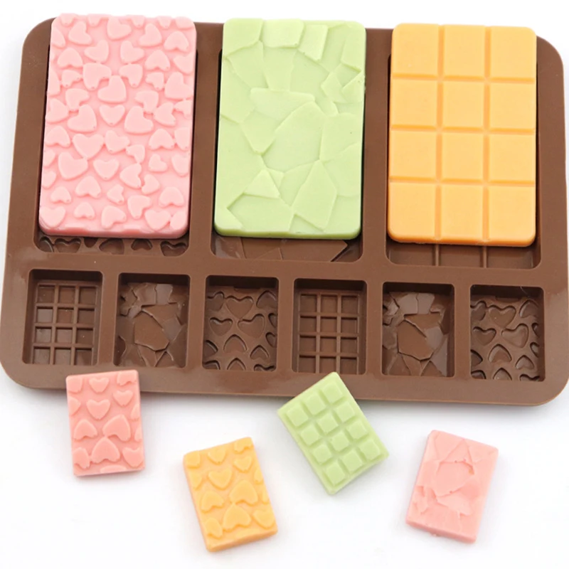 New【9-Cavity Silicone Mould Chocolate Plate DIY Biscuits Waffle Mold Baking Tool】