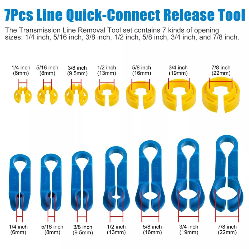 

16Pcs Car AC Line Disconnect Tool Set Auto Fuel Line Quick Removal Tool Fuel Line Disconnect Fuel Line Angled Disconnect Tools