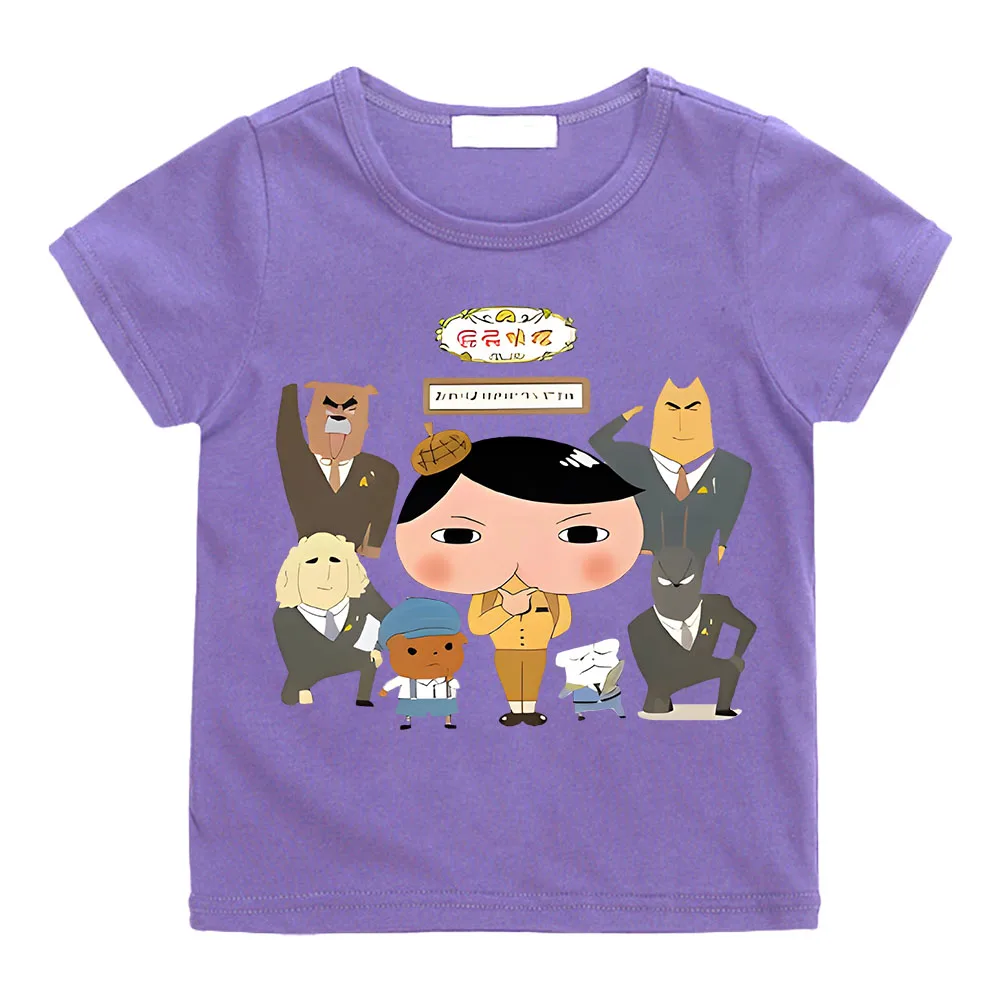 Camisetas de dibujos animados de película de Anime para niños, ropa divertida para niñas, camisetas de manga corta para bebés, Tops para niños