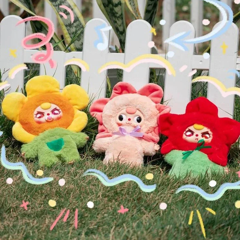 2025 جديد حقيقي الطفل ثلاثة "أين هو الربيع" سلسلة صندوق أعمى الفينيل أفخم الوجه دمية حقيبة أنيقة قلادة لعبة غامضة للأطفال