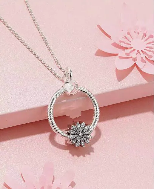 100% 925 Sterling Silver Spring Letter O Pendant pan   Necklace Female