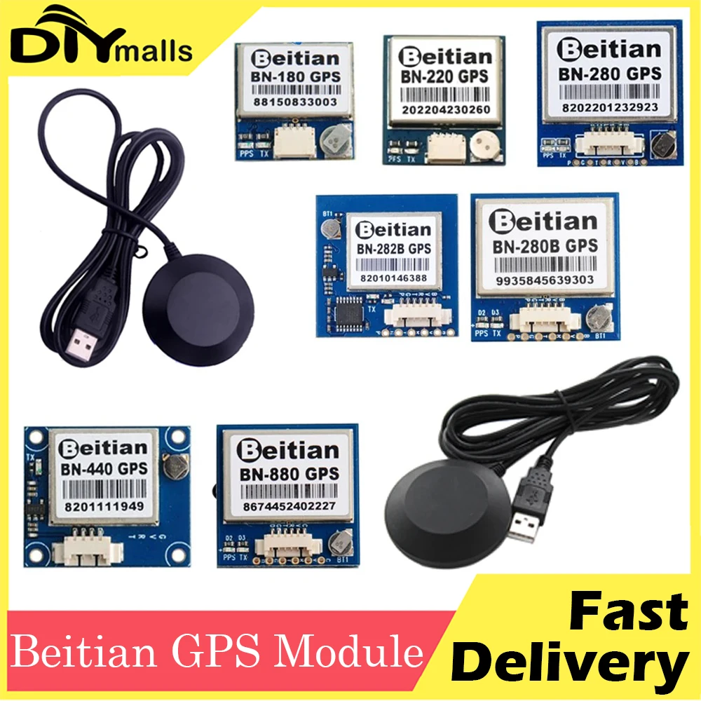 

Beitian GPS Module M8 Chip BN-180 BN-220 BN-280 BN-880 BN-440 BN-282B BN-280B GLONASS with Antenna for Pixhawk Flight Controller