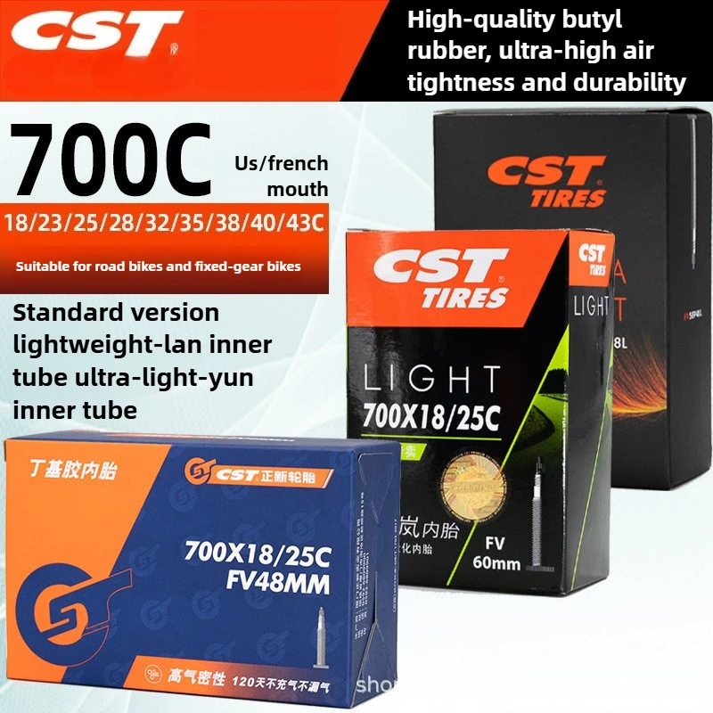 

CST Ultralight Bike Inner Tube MTB ROAD TUBE BICYCLE Lightweight 23/25/28/32/35/38/40C Inner Tube FV AV SV PV