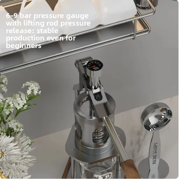 Hand Pressed Italian Variable Pressure Coffee Machine Small Mini Portable Home Outdoor Camping Espresso