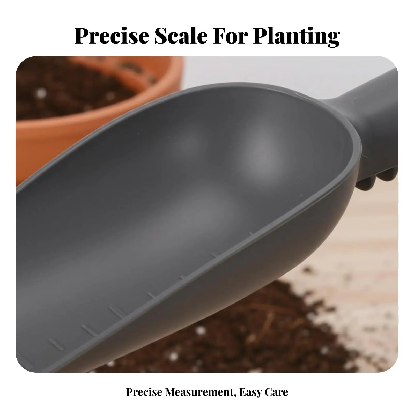 Graduated Soil Spade, Thickened Large Shovel Gardening Tool, Multi-Purpose for Mixing Soil, Planting, Hole Digging