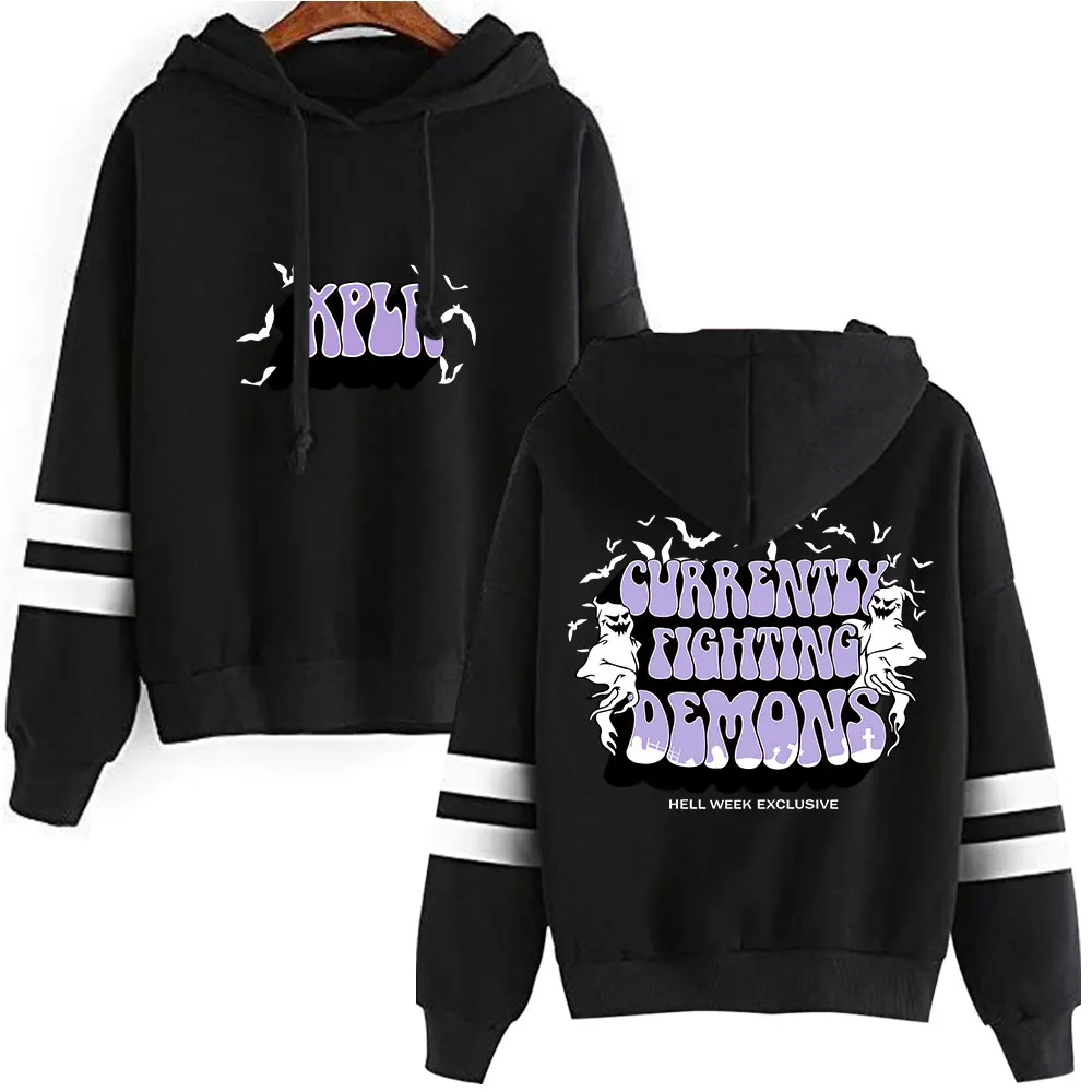 Sam and Colby XPLR Fighting Demons HW Vintage 90s Merch Pullover Hoodie Merch Fashion Hoodie Fashion Sweatshirt Pullover