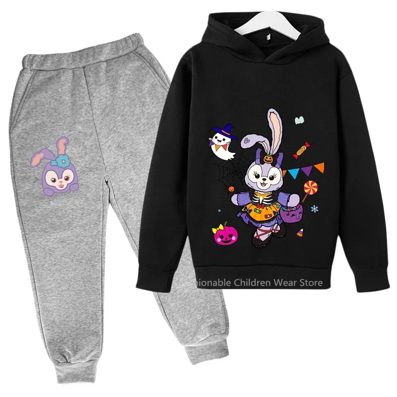 

Stylish Disney StellaLou Ballet Rabbit Hoodie & Pants for Kids - Perfect for Boys and Girls' Cool Autumn & Spring Days