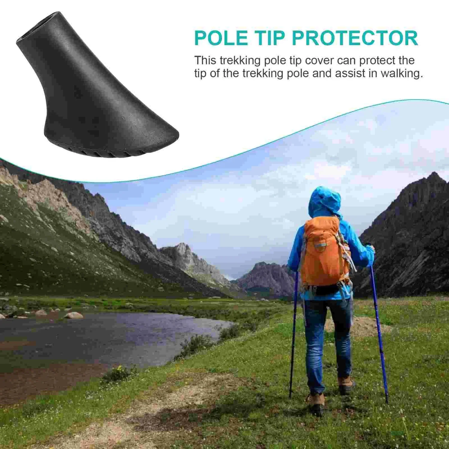 16Pcs Walking Pole PVC Tips Trekking Poles Thickened Pole Tip Protectors