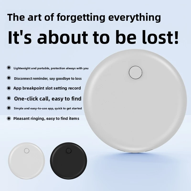 AirTag Anti-loss Tracker: Round Tracker for Locating Items, Luggage and Keys; Compatible with Android