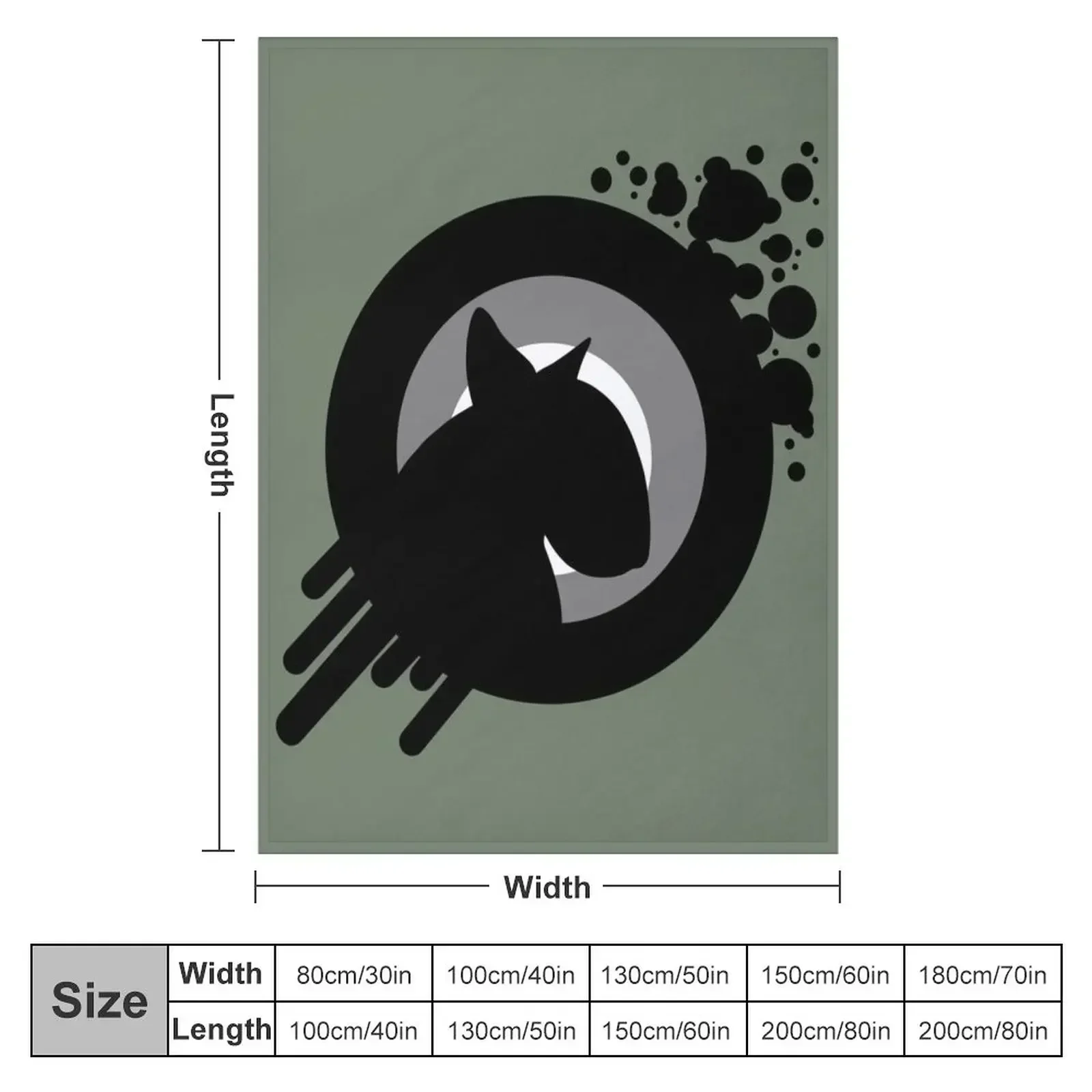 Bullterrier Target Graphic Grey Throw Blanket couch cozy soft plush fuzzy picnic outdoor blanket