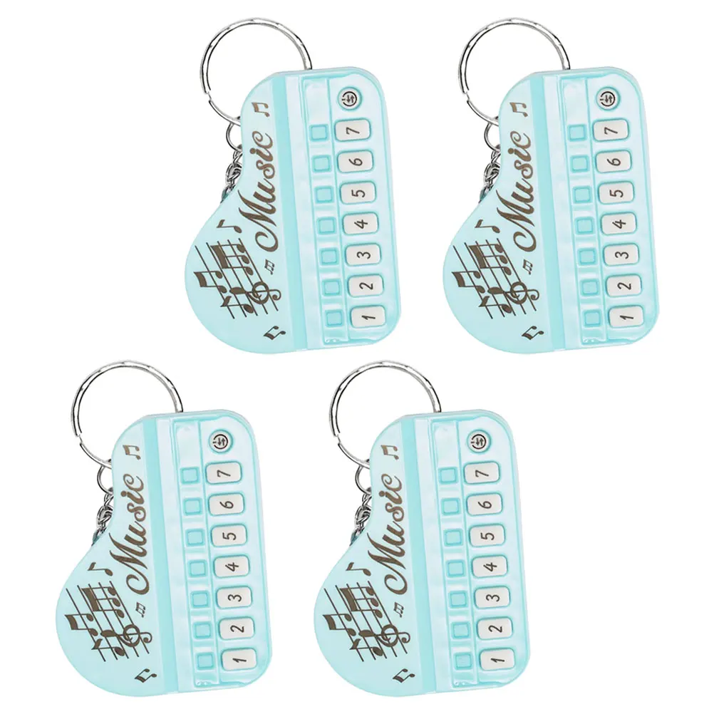 

4pcs Mini Piano Electronic Keychain Pink Portable Compact Multi function Bag Pendant Decorative Hanging Music Lover Gift Custom