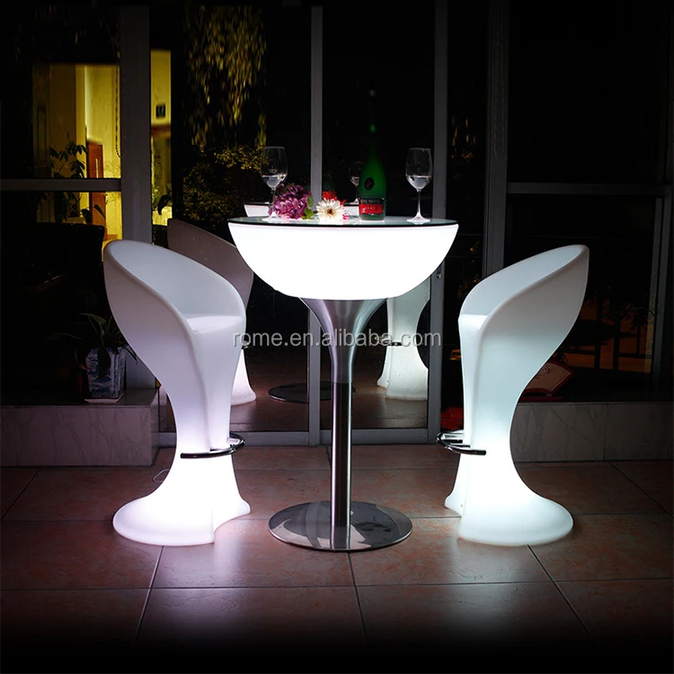 

Commercial Furniture Luxury LED Bar Tables Illuminated Led Bar Tables