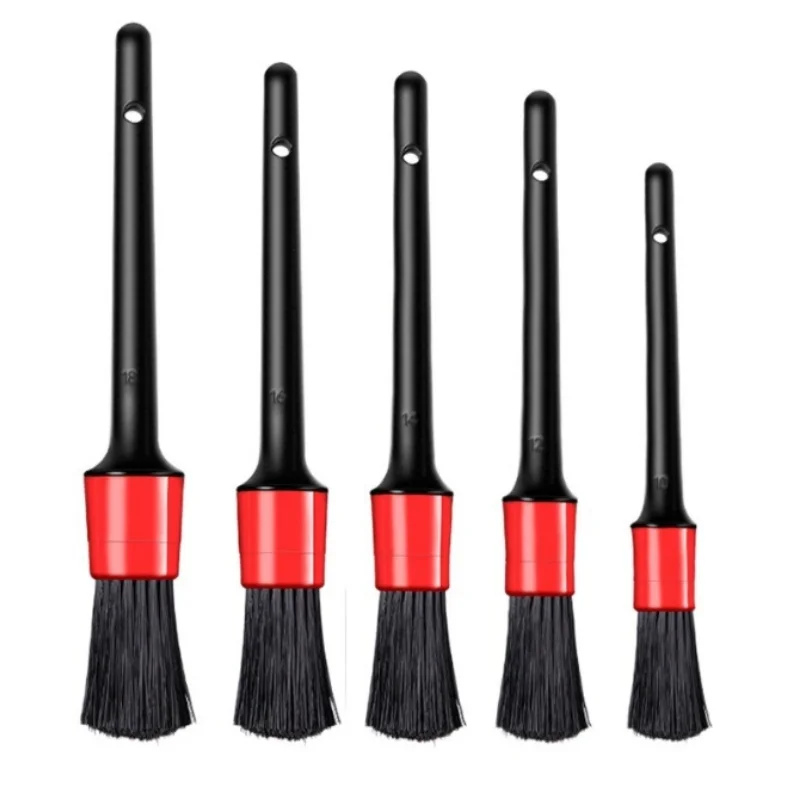 5pcs Detailing Brush Set Car Brushes Car Detailing For Car Cleaning Detailing Dashboard Air Outlet Wheel