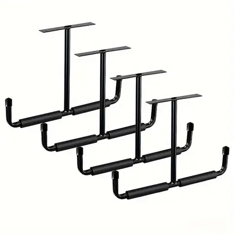 1pc Metal Garage Storage Hook Rack, Wall/Ceiling Installation, Heavy Duty Practical Hooks, Ladder Hooks, Suitable for Hanging H