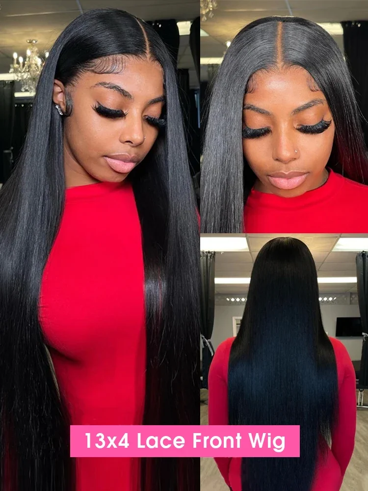 30 40 Inch Straight Lace Front Human Hair Wigs Wear Go Glueless Wig 13x6 HD Lace Frontal Wig Human Hair 6x4 HD Lace Closure Wig