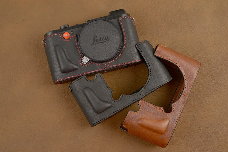 For Leica CL Camera Genuine leather cowhide Bag Body Genuine Leather Half Case Bag
