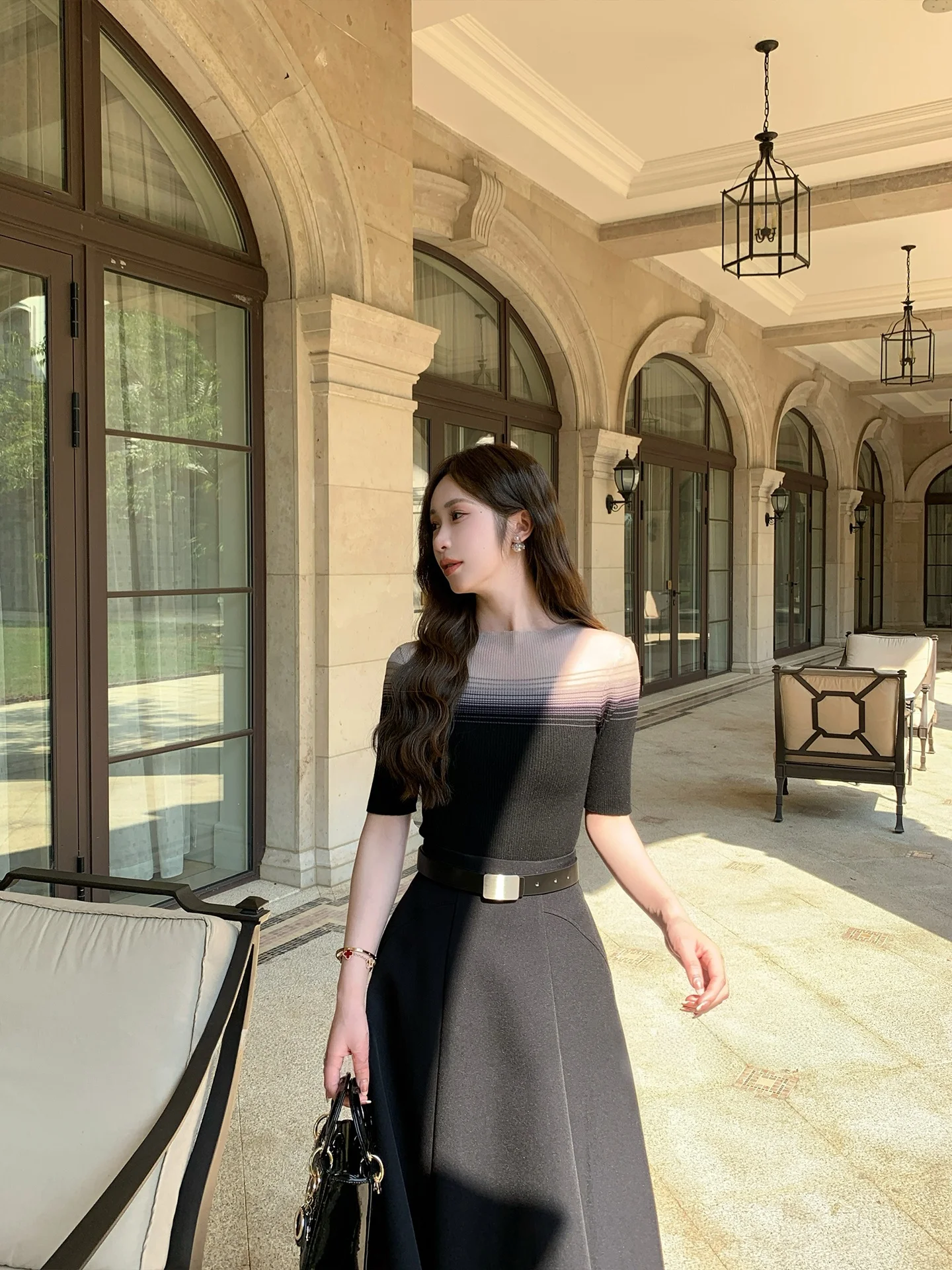 

Женский вязаный топ Parisian Love Small Bla Boat Ne Mid-Sve, новинка ранней весны, универсальный стиль