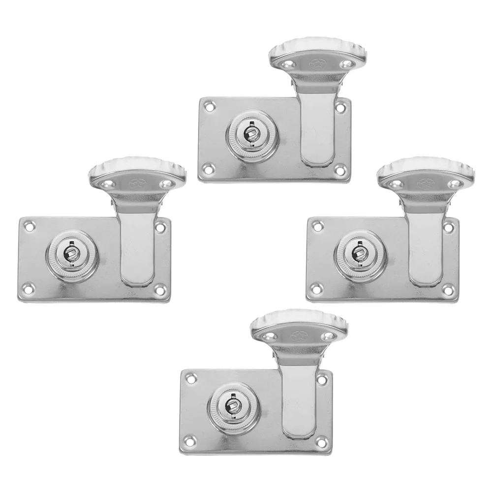 4 Pcs Suitcase Lock Furniture Hardware Accessories Guitar Latch Hasp Chest Silver Husky Latches Boxes Small