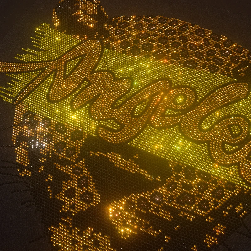 Leopard-print rhinestone embellished men's casual short-sleeved T-shirt