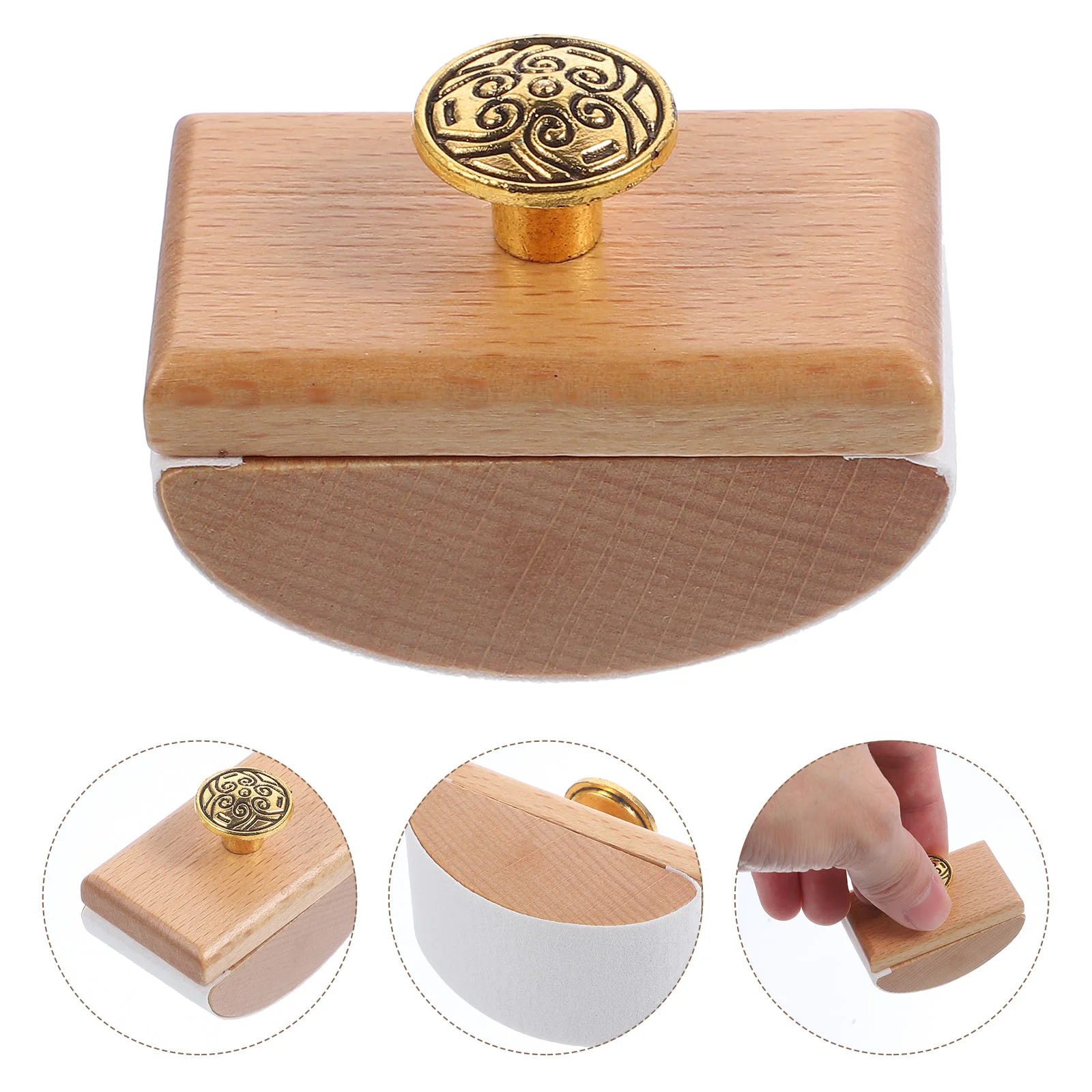 Portable Blotting Paper Rocker Ink Absorber Pens Calligraphy Tool Wooden Aluminum Alloy Blotter