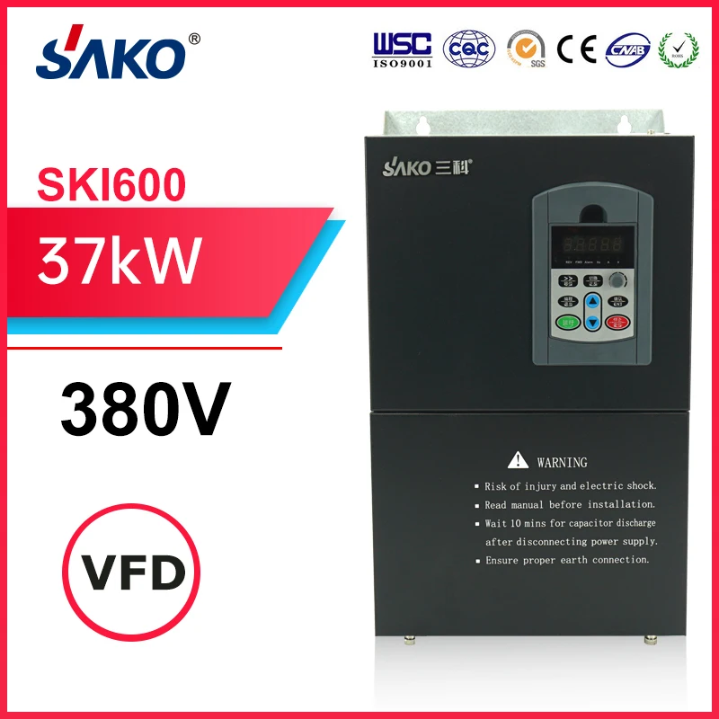 Sako SKI600 380V 37KW VFD Variable Frequency Drive Converter for Motor Speed Control Inverter