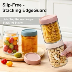 Glass Sealed Jar Kitchen Refrigerator Storage Jar Leak-Proof Food Storage Container Milk Fruit Coffee Fresh-keeping Jar with Lid