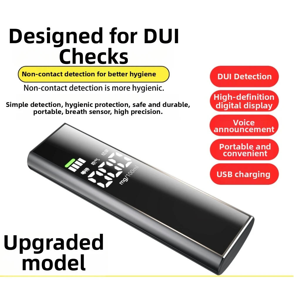 For rapid Detection Breathalyzer Semiconductor Sensor Built-in Filter Tube for Moisture Control Size 10.8 x 3.2 x 1.8 cm