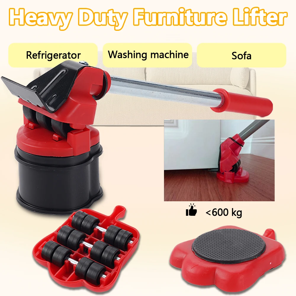 6KG Furniture Moving Transport Roller Set Heavy Duty Lifiting Caster Tool Furniture Transport Lifter Sliders Roller Tool