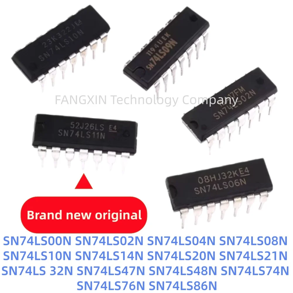 5PCS,SN74LS00 74LS02 74LS04 74LS08 74LS10 74LS14 74LS20 74LS21 74LS32 74LS47 74LS192 74LS74 74LS76 74LS86 DIP-14 DIP-16 New