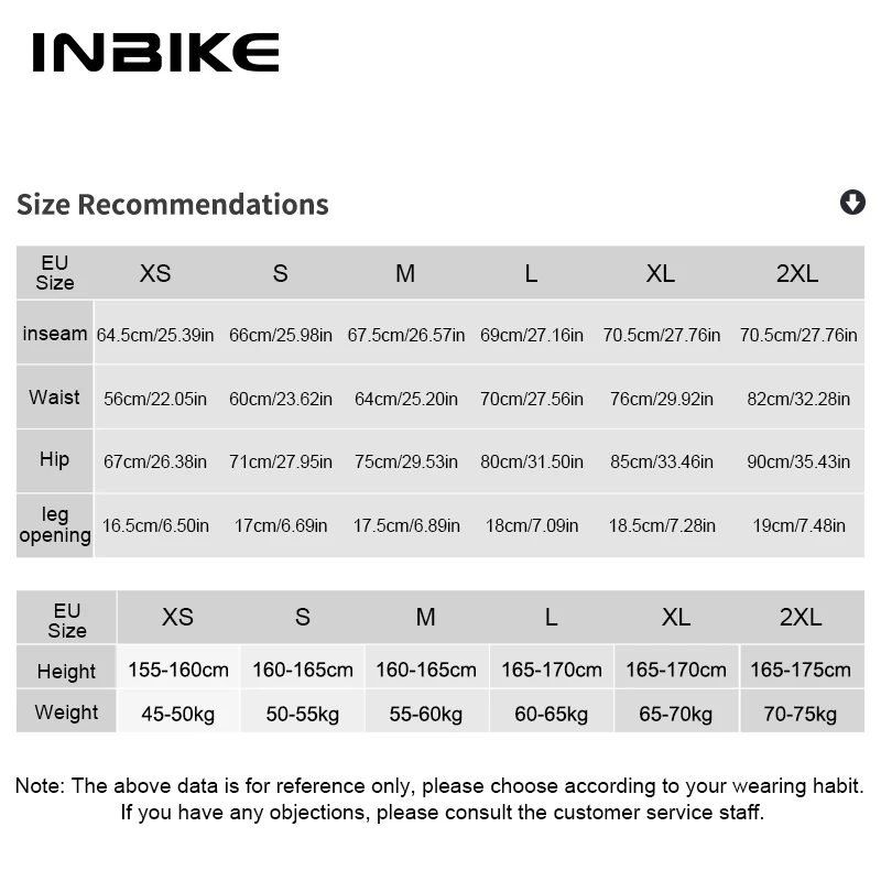 INBIKE Cycling Bib Pants Women\'s Winter Warm Fleece Mountain Bike Cycling Pants Professional Team Gel Padded Mountain Bike Pants