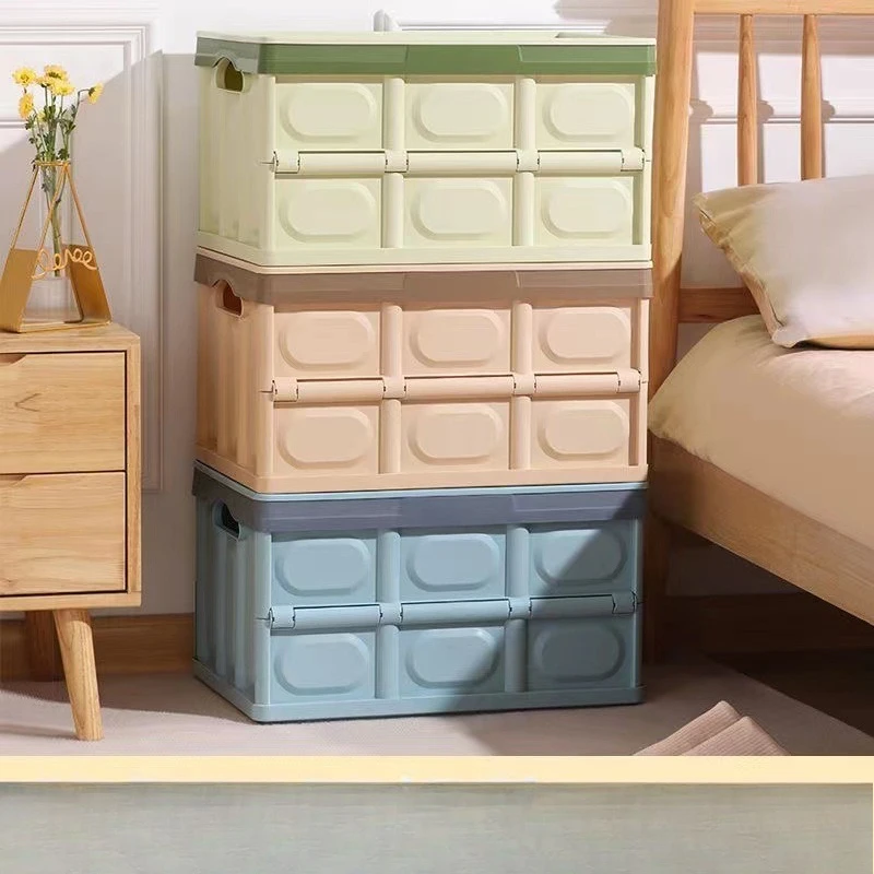 

Складной пластиковый контейнер для хранения большой вместимости: органайзер для дома, книг, игрушек, мелочей, для автомобиля и использования на улице