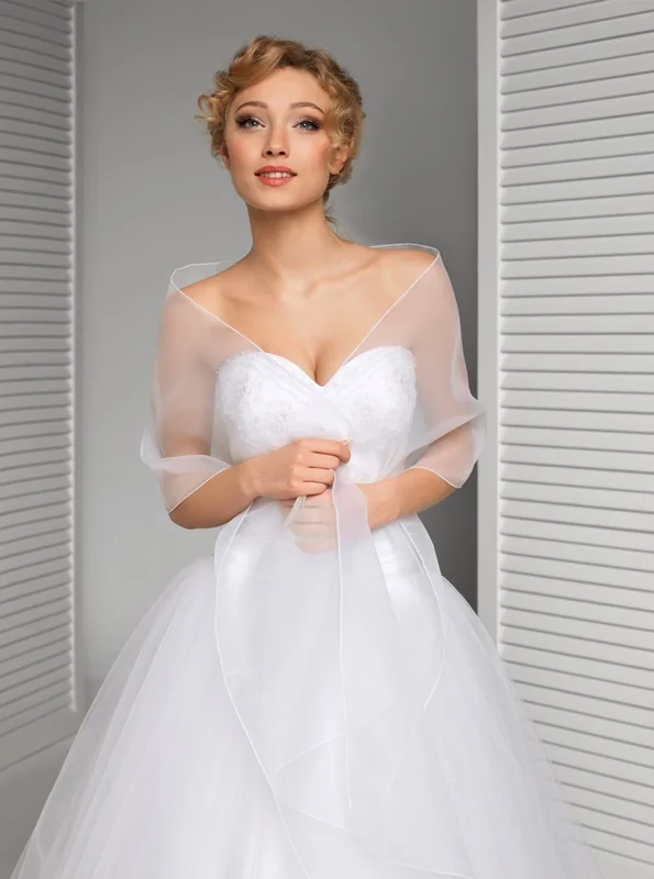 

Индивидуальный свадебный палантин из органзы 180 см, белый длинный шарф для невесты, накидка для торжественных мероприятий, болеро, свадебная накидка-шарф для женщин