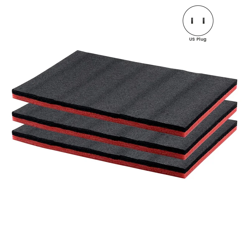 A84X-3 Set Foam Insert Tool Box Tools Organizer,Kaizen Sheets,Polyethylene Storage Sheets For Toolbox Hard Case US Plug