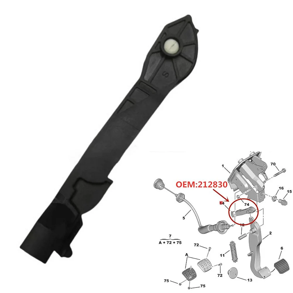 Clutch Pedal Cable Link Clip 212830 for For 206 For 206 CC For 206 SW For 206+ 1998-2013 Plastic Black Direct Fit Part