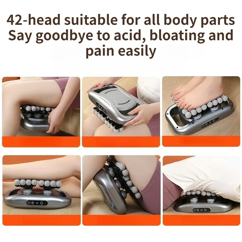 42-head Electric Massage Gun Powerful Quiet Full-body Wireless Vibration Massager Gun Professional Comfortable Massage Machine
