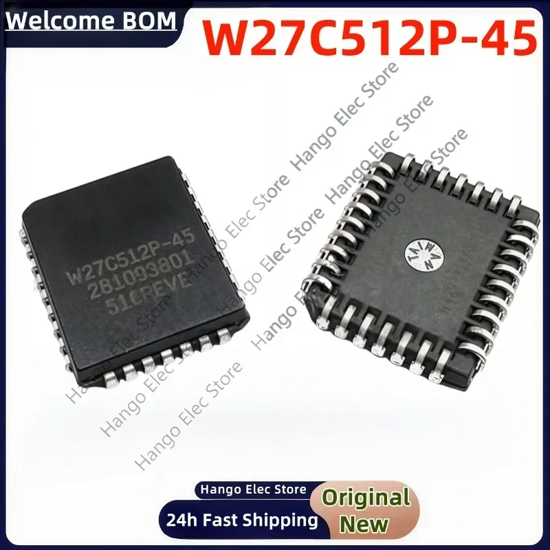 5pcs/lot W27C512P-45Z W27C512P W27C512 27C512P-45Z 27C512P 27C512 PLCC32 ic memory chips