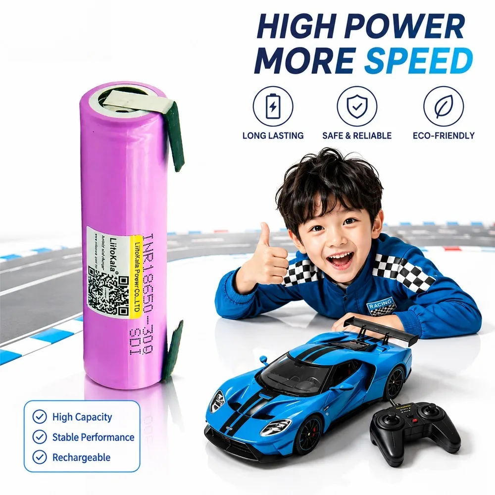 Liitokala 30Q 3000mAh 18650 High Power Discharge Rechargeable Battery Power High Discharge 30A Large Current + DIY Nicke ​​​​​​​