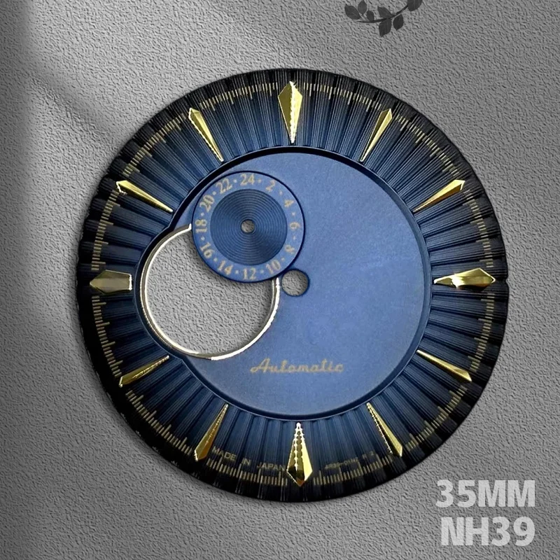 NH39 Dial 35mm Cocktail S Dial Suitable for NH39 Movement Non-Luminous Mechanical Watch Accessories