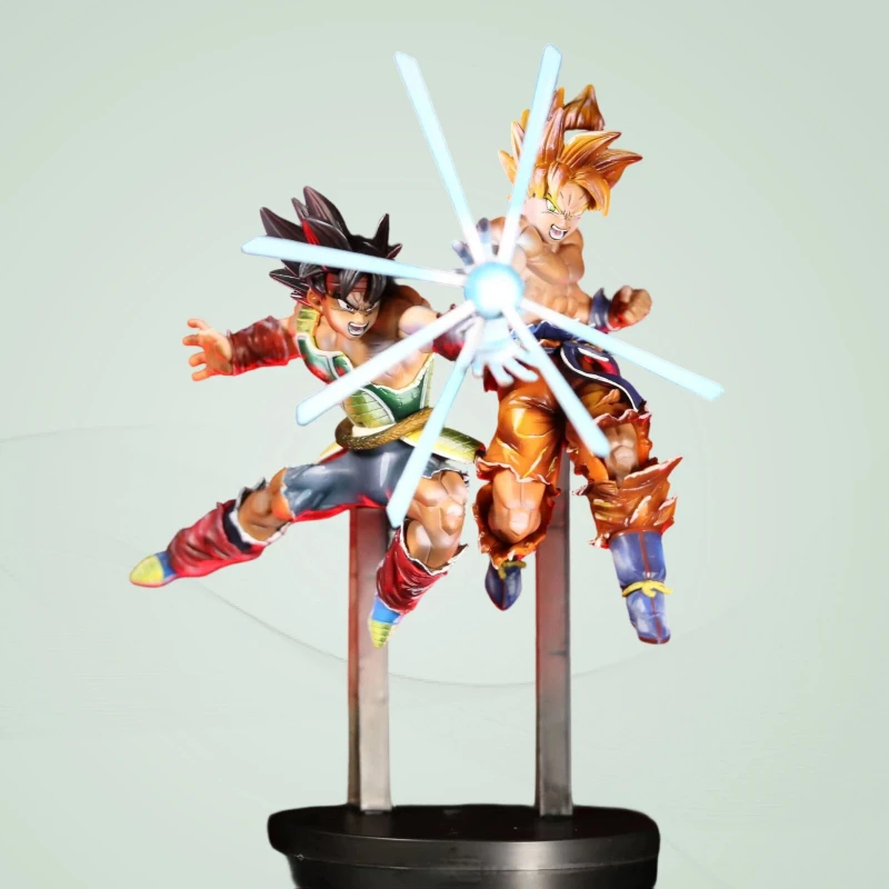 

Коллекционная фигурка Dragon Ball: Бардок и Гоку (GK), переработанная, с эффектом волны Камехамеха, ПВХ статуэтка 27 см, декор для фанатов аниме