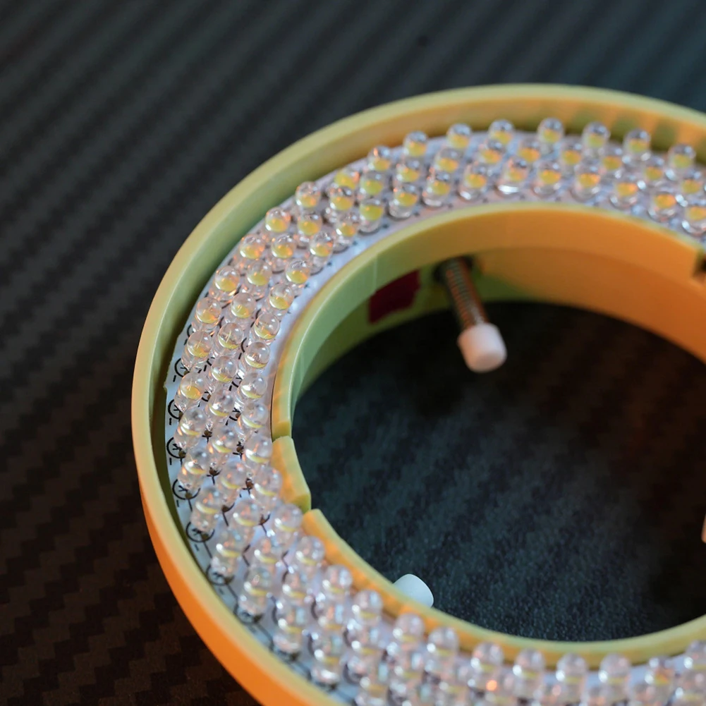 المضادة للخدش ملء الضوء سطوع قابل للتعديل ضوء المجهر الإضاءة 144 LED حلقة الضوء للمجاهر