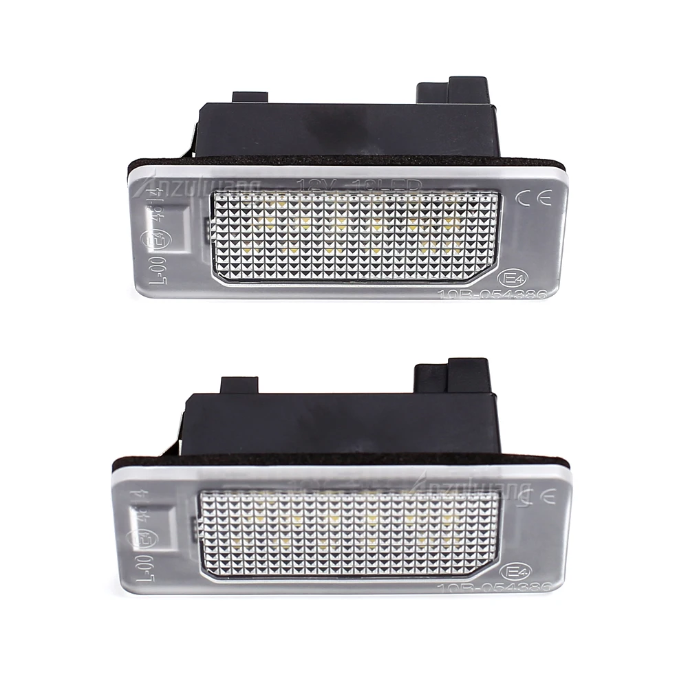 2Pcs LED License Number Plate Light Lamp For VW Golf Estate (MK6) 2010- For Audi A4/S4/Allroad 2016- Car accessories