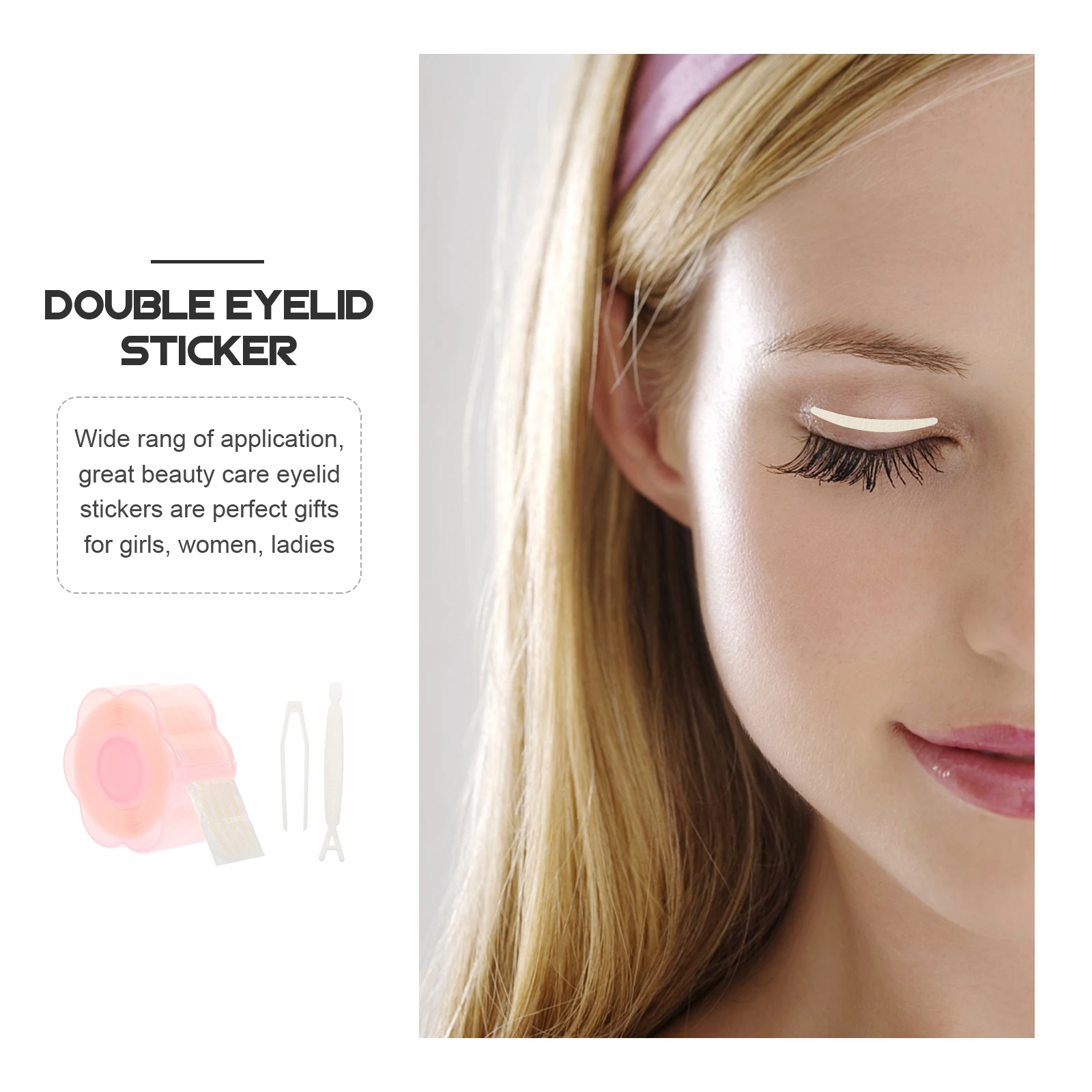 3 لفات من ملصقات الجفن غير المرئية مزدوجة الشكل الطبيعي أداة مكياج خفيفة الوزن قابلة للتنفس وآمنة لـ