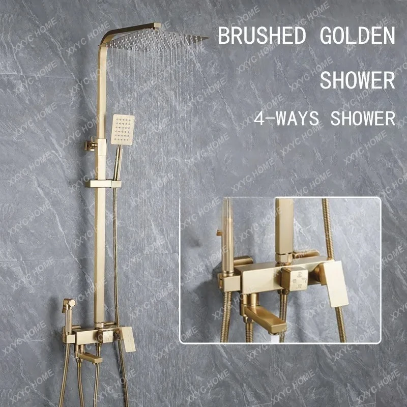 

A Household simple light luxury shower toilet bathroom pressurized set with spray gun