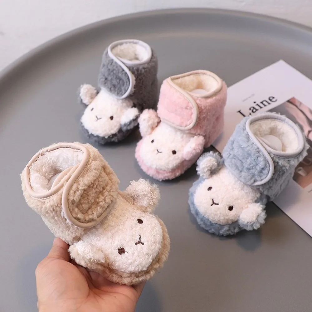 دافئ لطيف قرد الوليد حذاء طفل النعال لينة مريحة الرضع الفتيات الفتيان طفل سرير الأحذية الثلوج أحذية الفتيات الفتيان