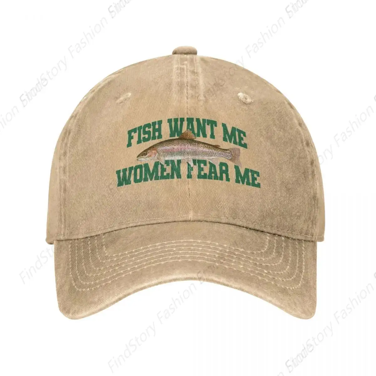 

Funny Fish Baseball Cap Unisex Vintage Trucker Denim Hat Adjustable Cowboy for Men Women Casual Hip-hop Sports