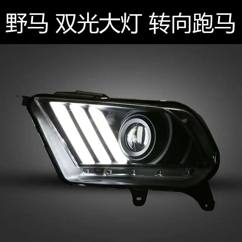 TaiWan made! car bumper head lamp for 2010~2014yearFord Mustang headlight DRL car accessories head light for Mustang front light