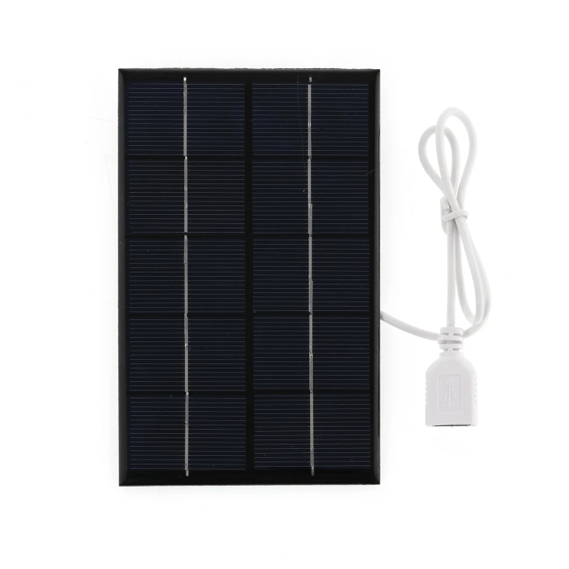 5W 6V Solar Panel Battery Charger DIY Solar Module with USB Port Foldable Portable Outdoor Solar Charging Board for Mobile Phone