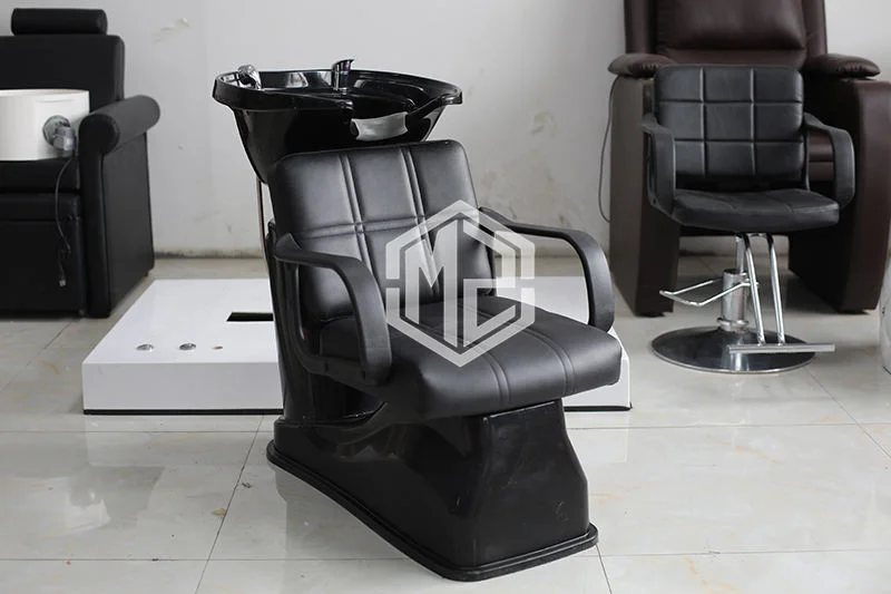 Zhongsibo Foshan Factory Modern Black Hair Salon Shampoo Sink With Chair 2
